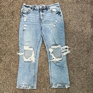 Distressed Light Blue Women's Jeans